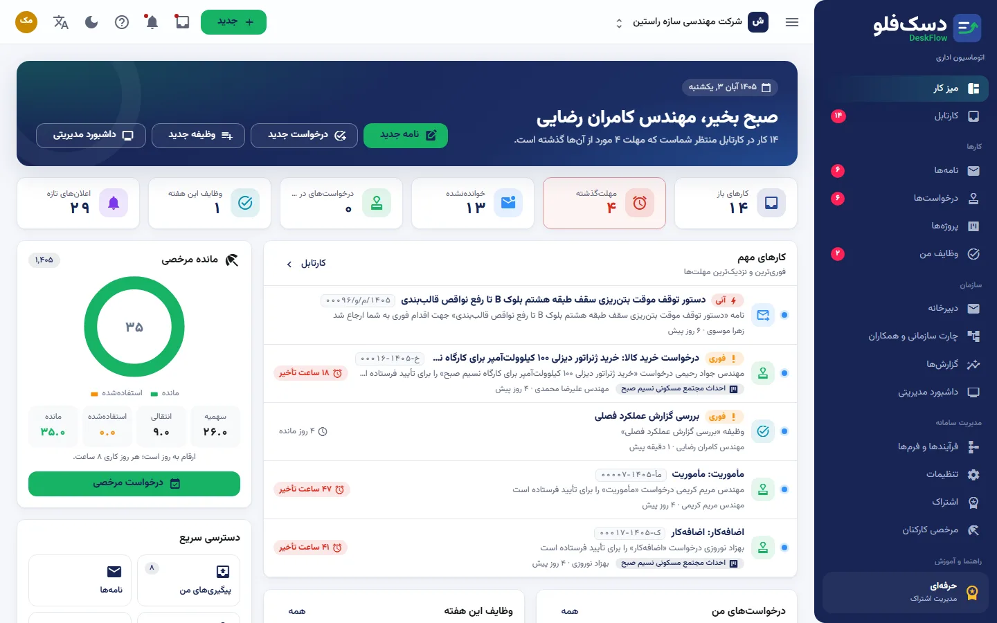 دسک‌فلو — نرم‌افزار اتوماسیون اداری